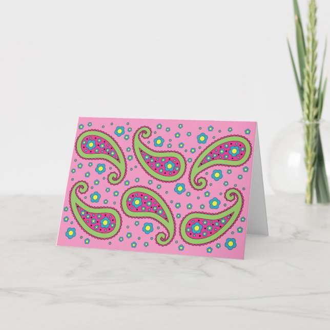 Flowers and Paisley Card (Front)