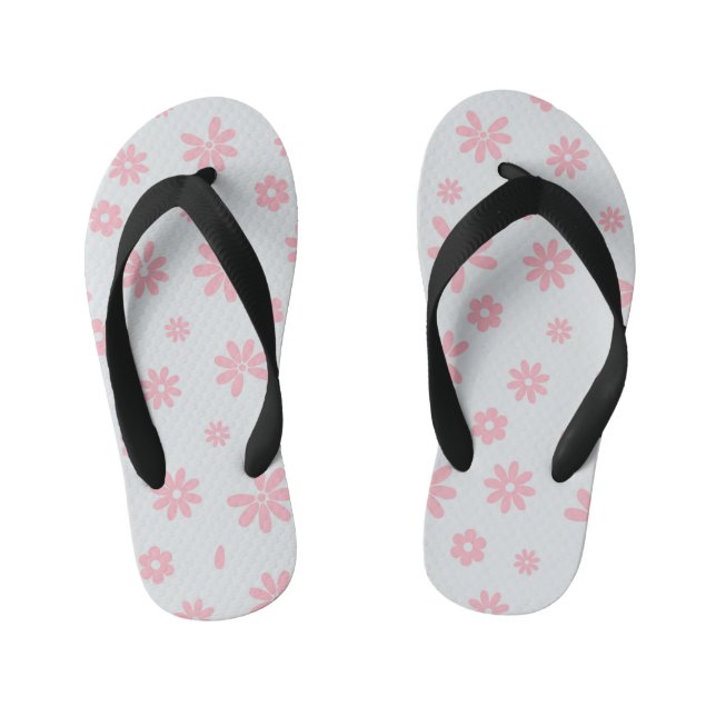 Flowers and Petals 12 Kid's Flip Flops (Footbed)
