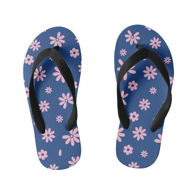 Flowers and Petals 13 Kid's Flip Flops (Footbed)