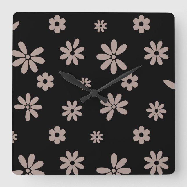 Flowers and Petals 14 Square Wall Clock (Front)
