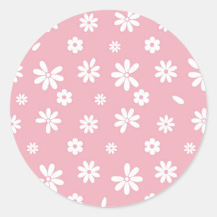 Flowers and Petals 3 Classic Round Sticker