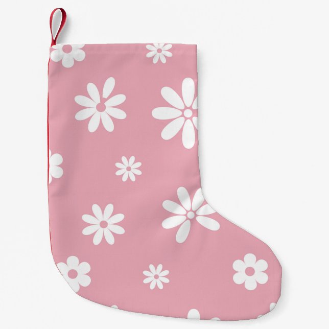 Flowers and Petals 3 Small Christmas Stocking (Front)