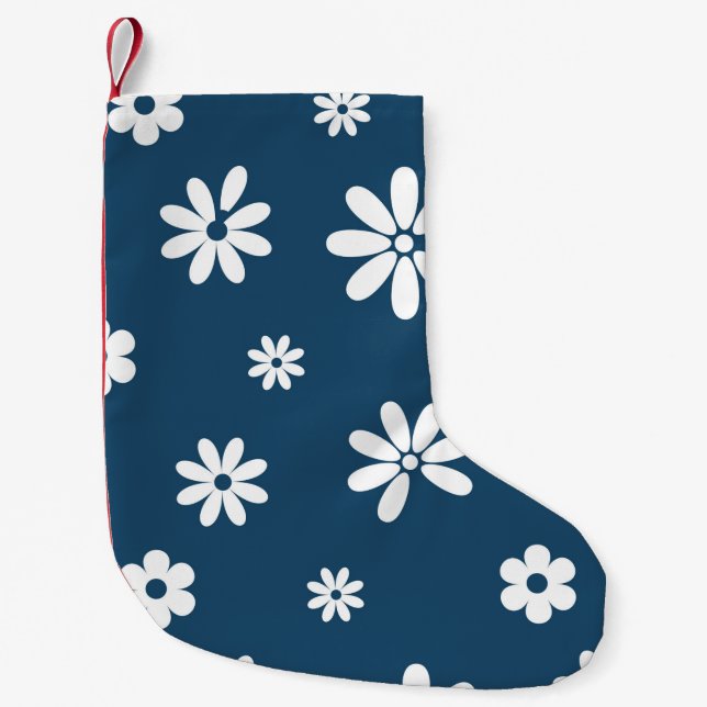 Flowers and Petals 4 Small Christmas Stocking (Front)