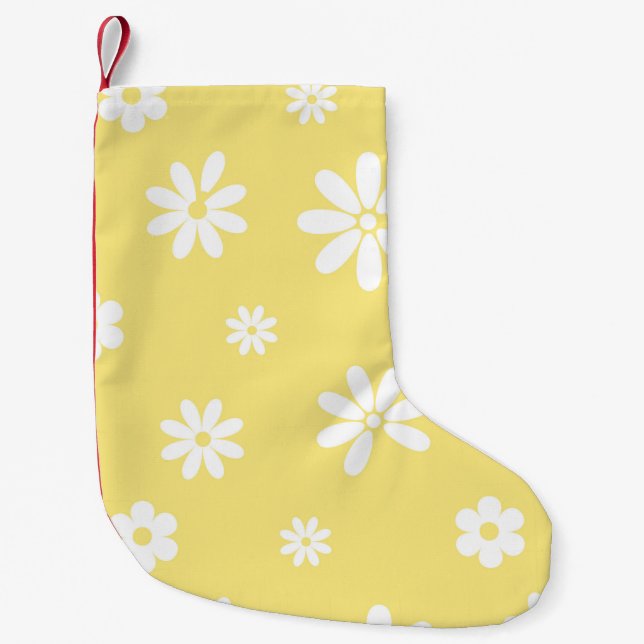 Flowers and Petals 6 Small Christmas Stocking (Front)