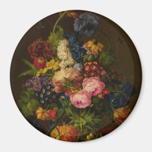 Flowers and Pineapple on an Entablature Magnet