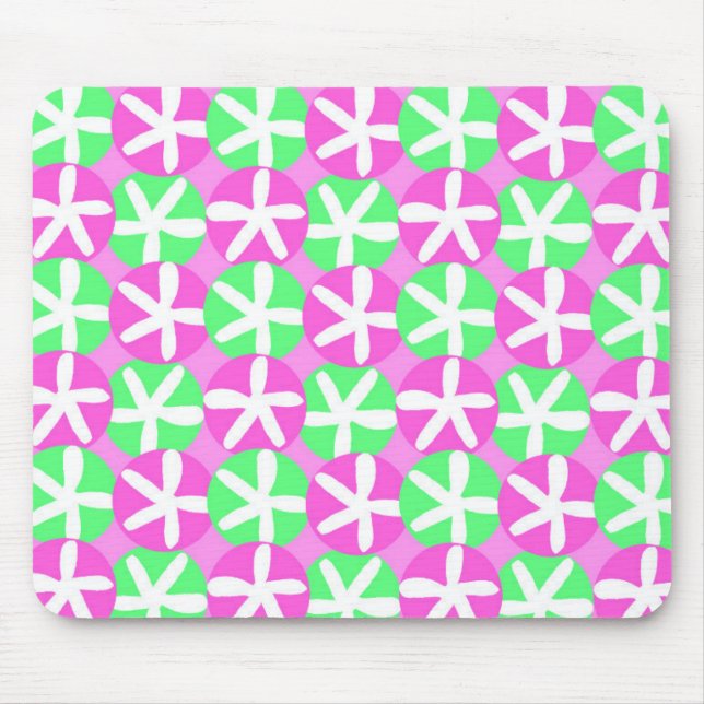Flowers and Spots Mouse Mat (Front)