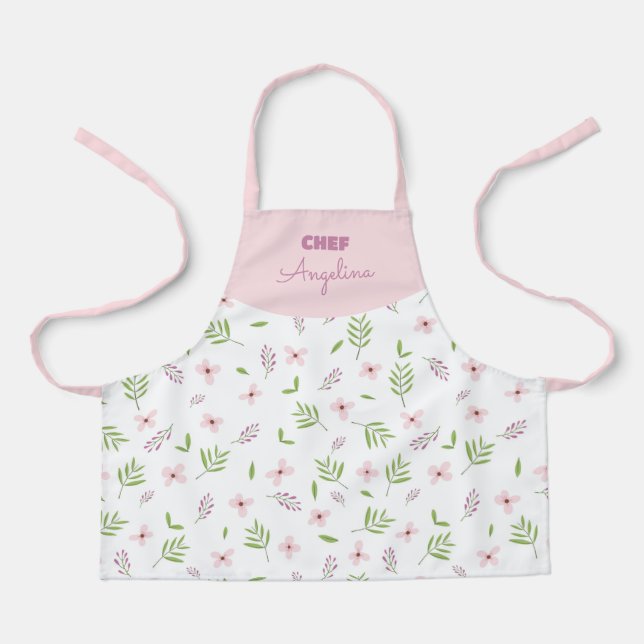 Flowers and spring leaves apron (Front)