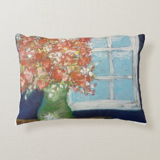 Flowers and Window Decorative Cushion
