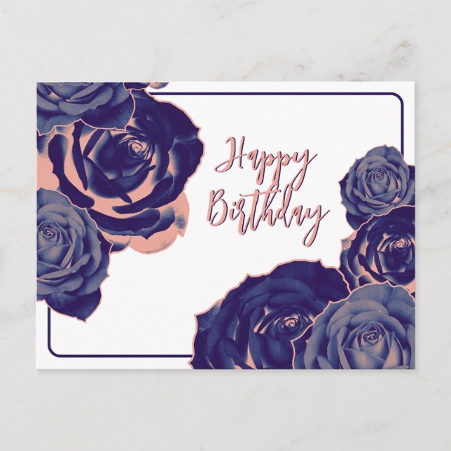 Flowers Antique Postcard (Front)