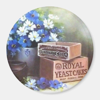 Flowers Antiques Wooden Advertising Crates  Magnet