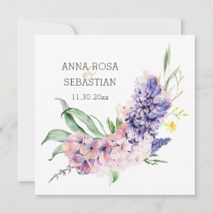 *~* Flowers AR15 QR RSVP Boho Wedding Invitation