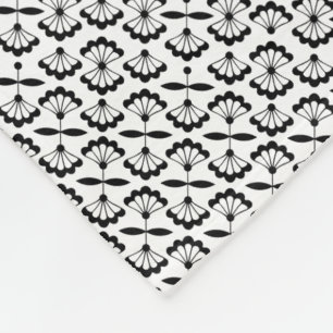 Flowers Arabesque Fleece Blanket