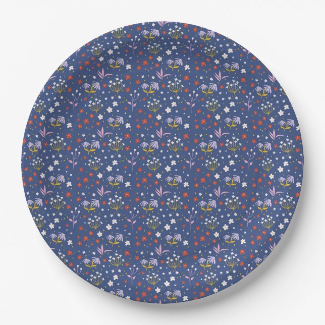 Flowers Are Like Friends Paper Plate (Front)