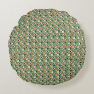 Flowers Are The Words Of The Earth Round Cushion