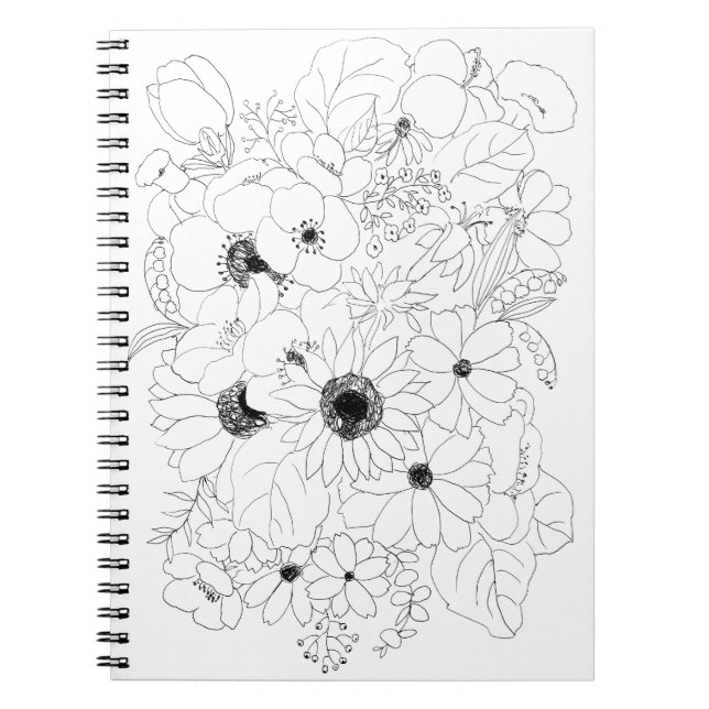 flowers arranment drawing notebook (Front)
