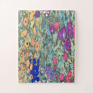 Flowers Art Deco Jigsaw Puzzle