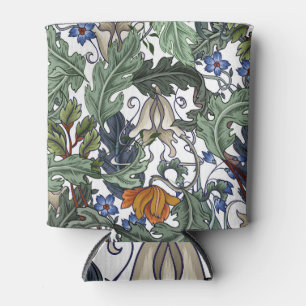 Flowers, art deco, modern, seamless. can cooler