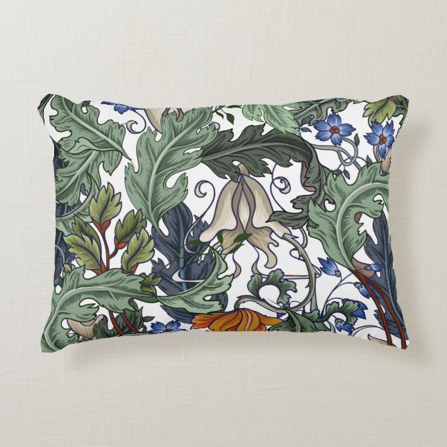 Flowers, art deco, modern, seamless. decorative cushion (Front)