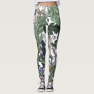 Flowers, art deco, modern, seamless. leggings