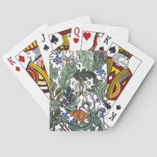 Flowers, art deco, modern, seamless. playing cards