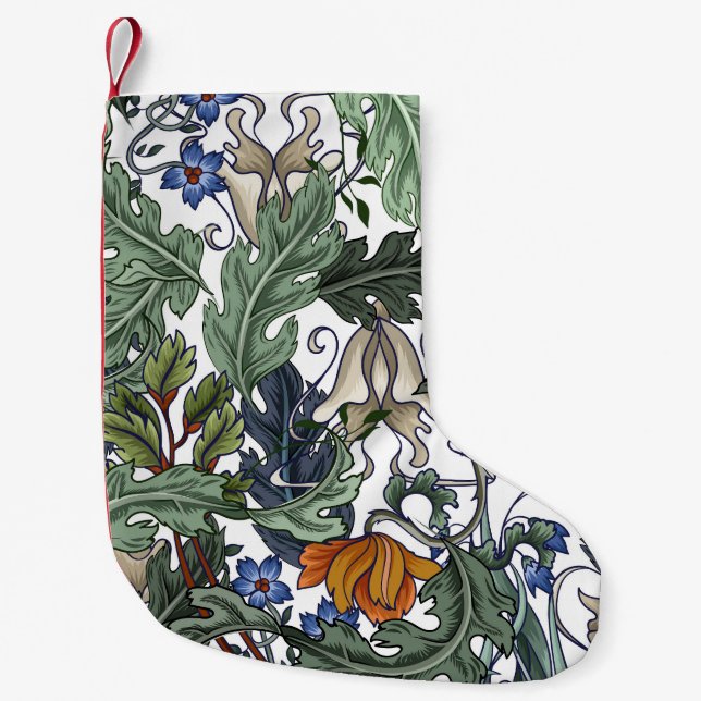 Flowers, art deco, modern, seamless. small christmas stocking (Front)