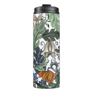 Flowers, art deco, modern, seamless. thermal tumbler