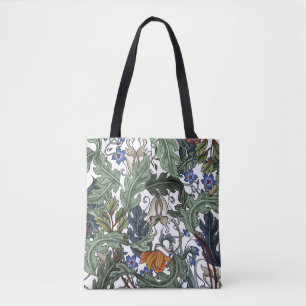 Flowers, art deco, modern, seamless. tote bag