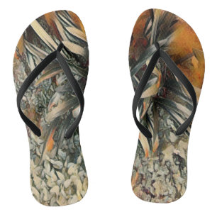 Flowers Art Flip Flops