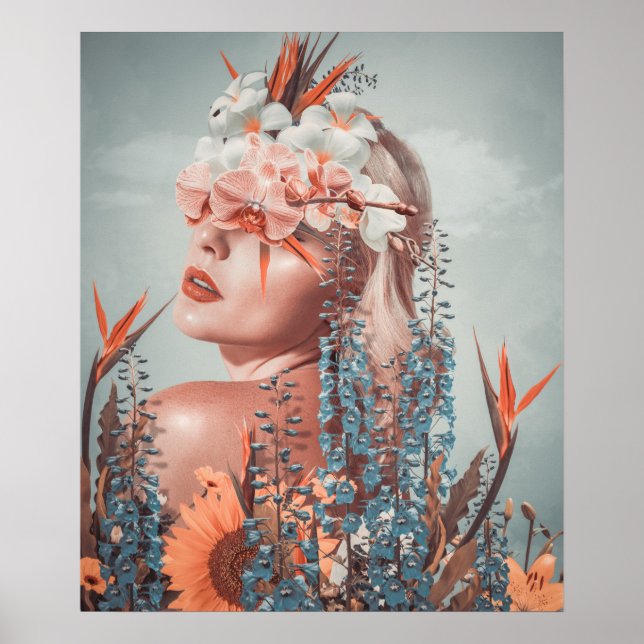 Flowers Art Portrait Poster (Front)