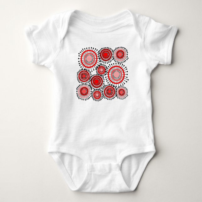 Flowers  baby bodysuit (Front)
