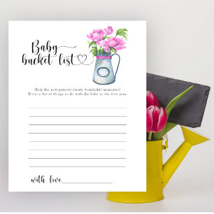 Flowers baby shower Baby bucket list