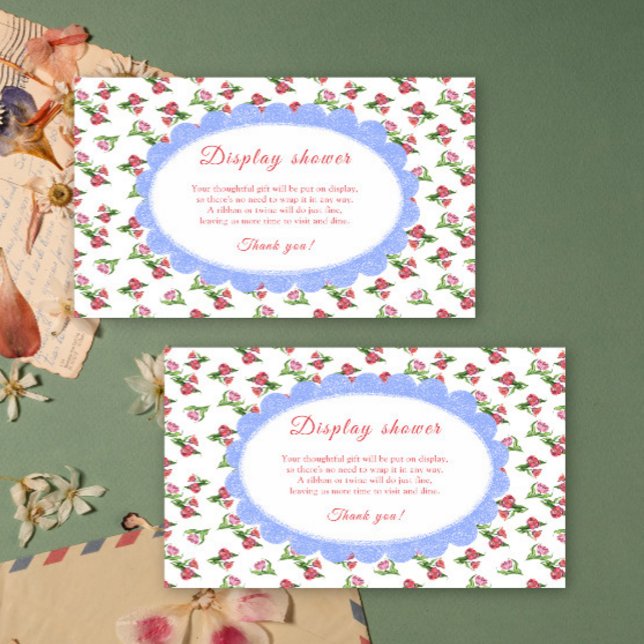 Flowers baby shower - display shower enclosure card (Creator Uploaded)