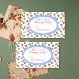 Flowers baby shower - How big is mummy's belly Enclosure Card