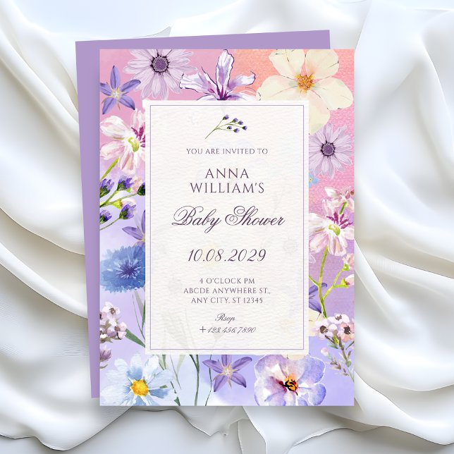 Flowers baby shower invitation (Creator Uploaded)