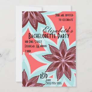 Flowers Bachelorette Party Invitation