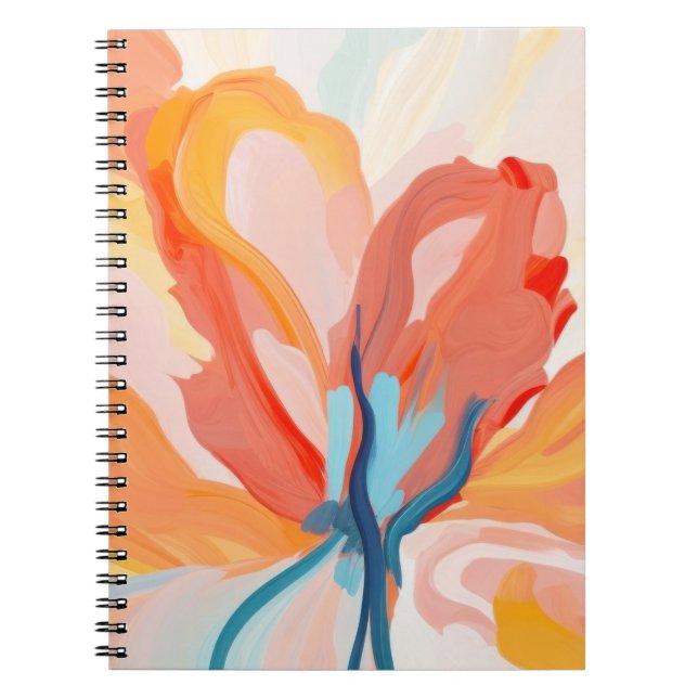 Flowers backgrounds abstract painting notebook (Front)