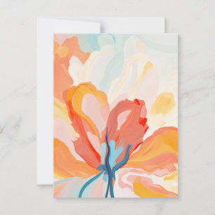Flowers backgrounds abstract painting postcard