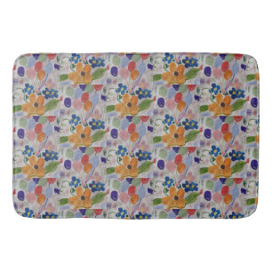Flowers & Balloons Bath Mat