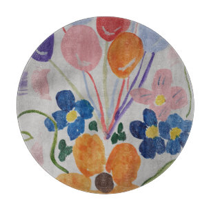 Flowers & Balloons Chopping Board