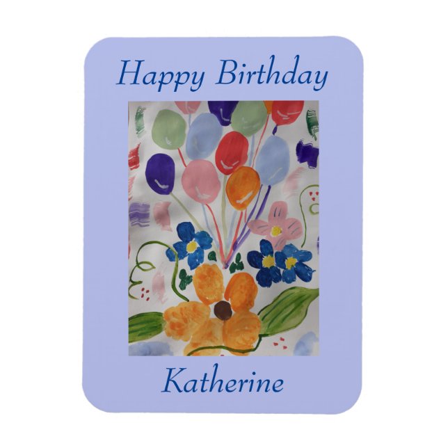 Flowers & Balloons Flexible Magnet (Vertical)