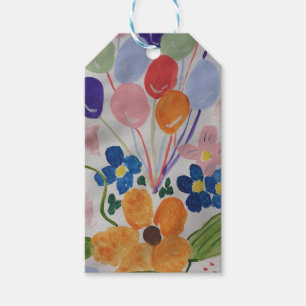 Flowers & Balloons Gift Tag
