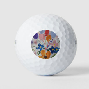 Flowers & Balloons Golf Balls