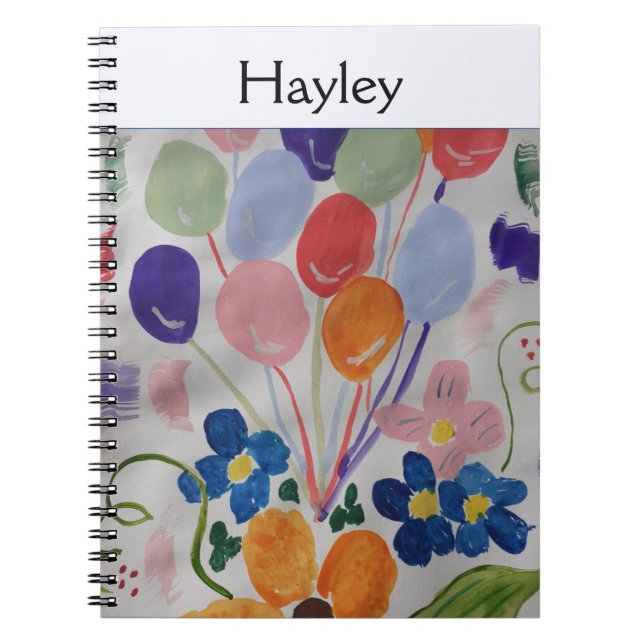 Flowers & Balloons Spiral Notebook
