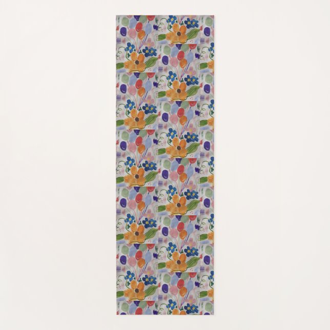 Flowers & Balloons Yoga Mat (Front)
