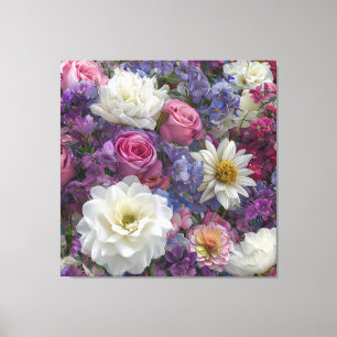 Flowers banquet canvas print