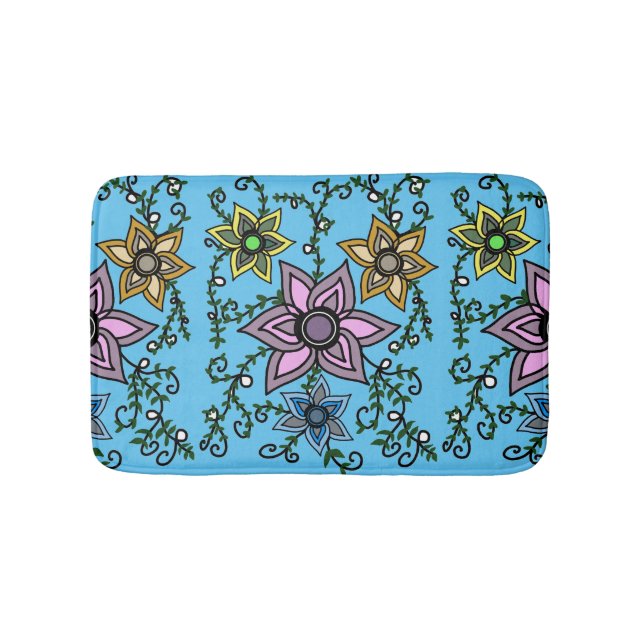flowers bath mat (Front)