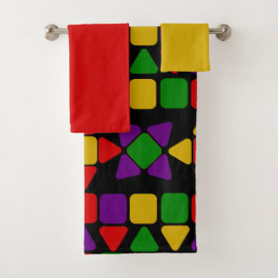 Flowers bath towel set