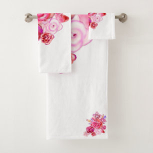 Flowers - bath towel set
