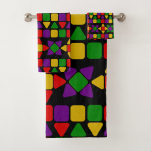 Flowers bath towel set