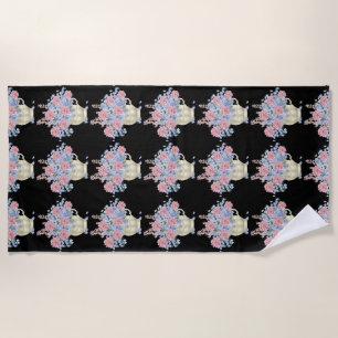 flowers beach towel